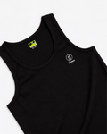 Mens Black Sleeveless Vest - 100% Combed Cotton