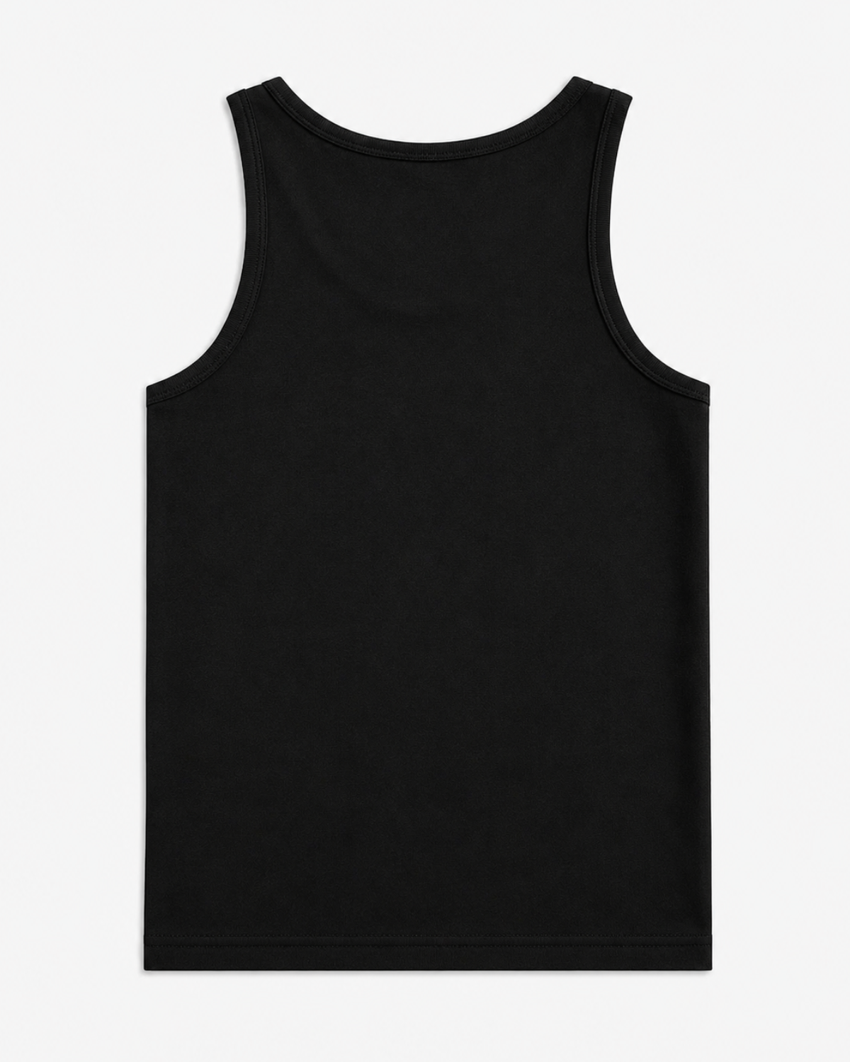 Mens Black Sleeveless Vest - 100% Combed Cotton